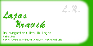 lajos mravik business card